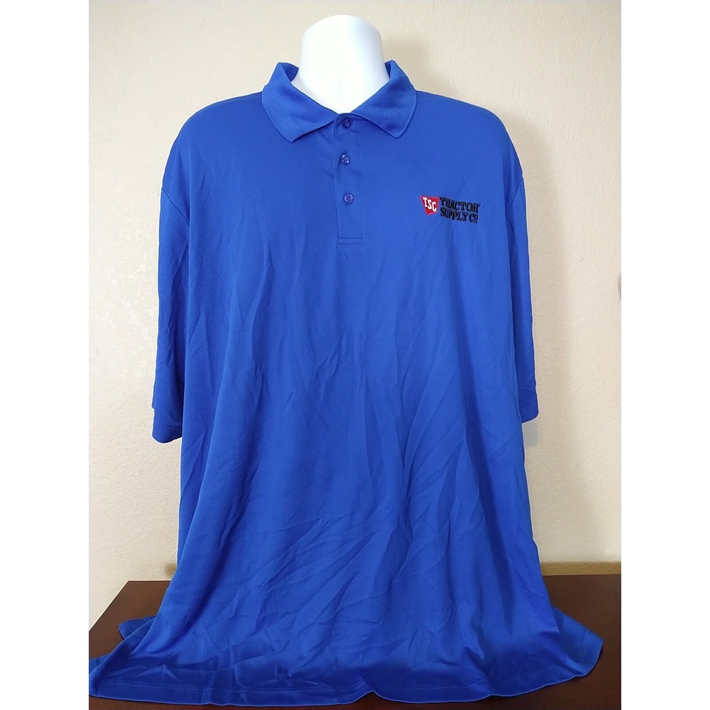 Men's Tractor Supply Core 365 Blue Short Sleeve Polo Shirt 5XL